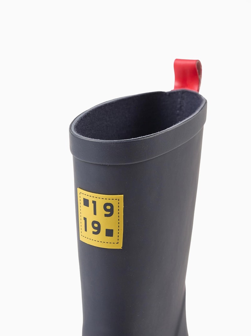 Bottes de Pluie avec Détails Colorés Bleu foncé - Kiabi