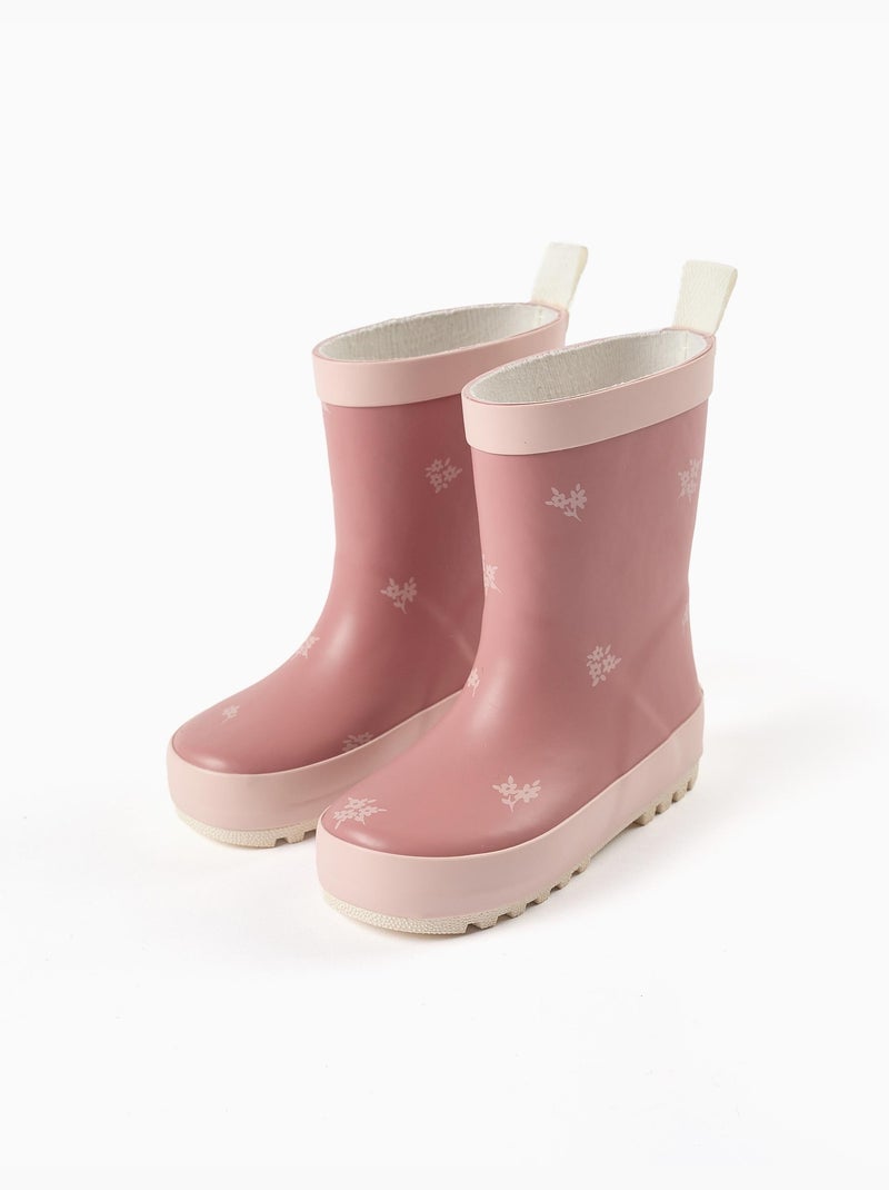 Bottes de pluie avec imprimé fleuri Rose - Kiabi