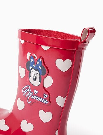 Bottes de Pluie avec Motif de Cœurs Minnie