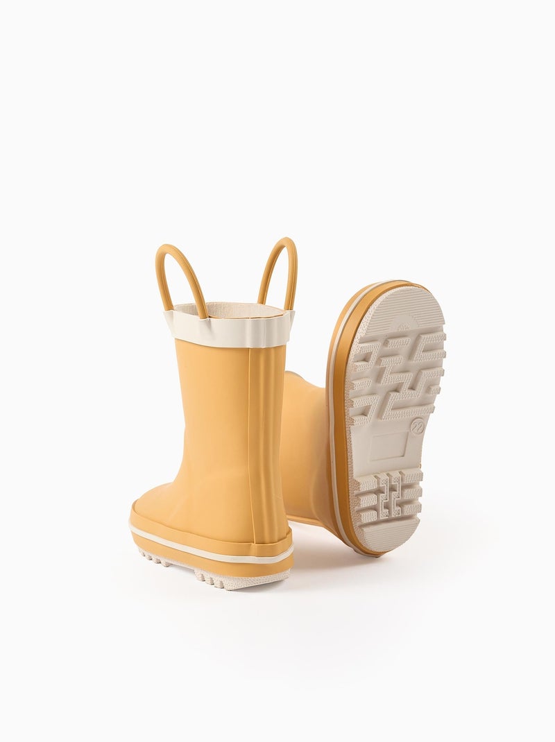 Bottes de Pluie avec Rayures Cointrasteées Jaune - Kiabi