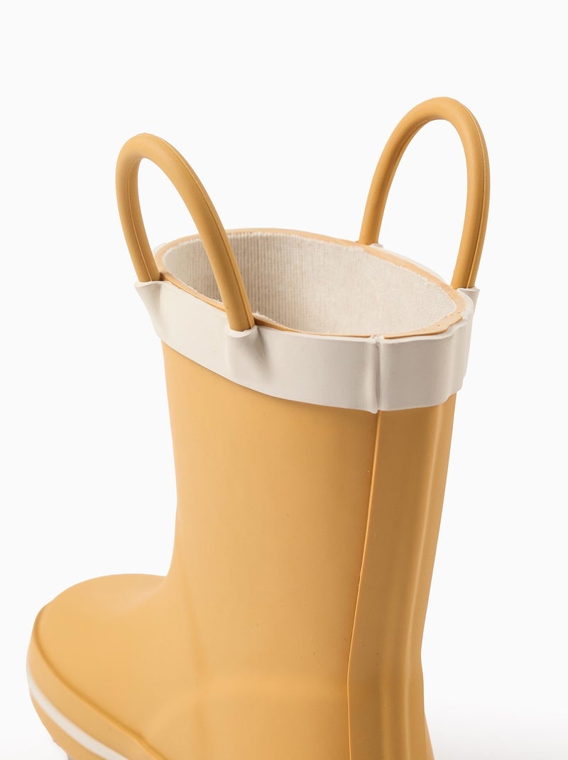 Bottes de Pluie avec Rayures Cointrasteées Jaune - Kiabi