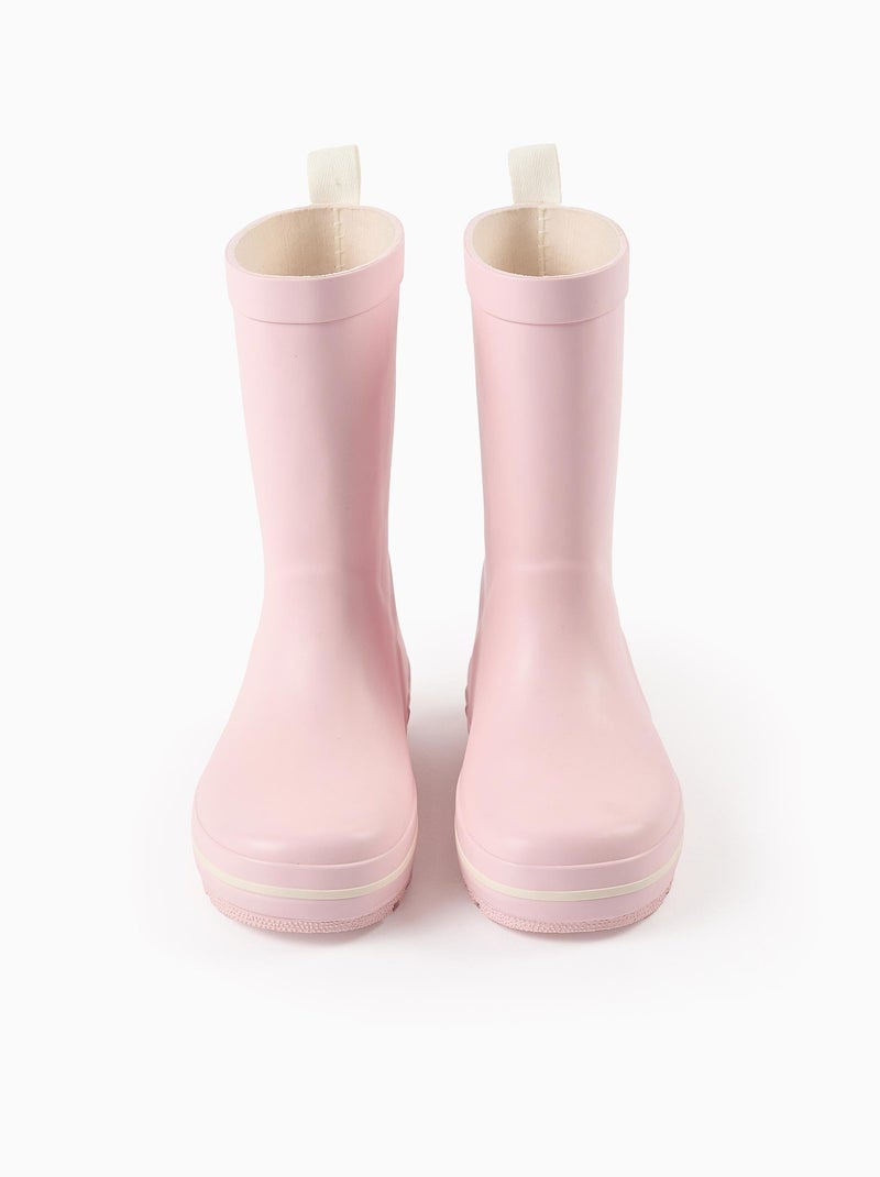Bottes de Pluie avec Rayures Contrastées Rose clair - Kiabi