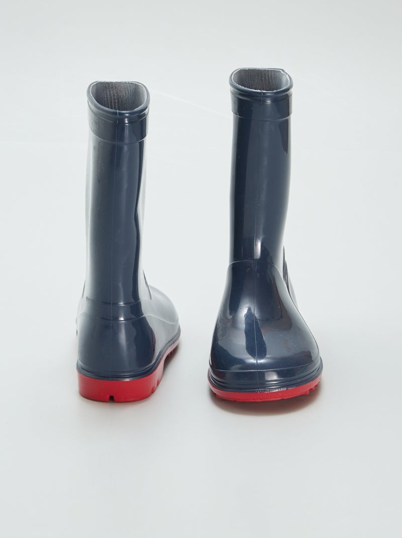 Bottes de pluie Bleu/rouge - Kiabi