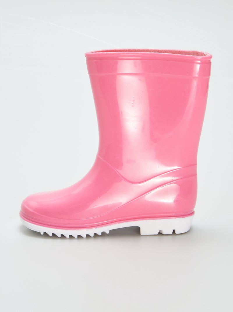 Bottes de pluie colorées Rose - Kiabi