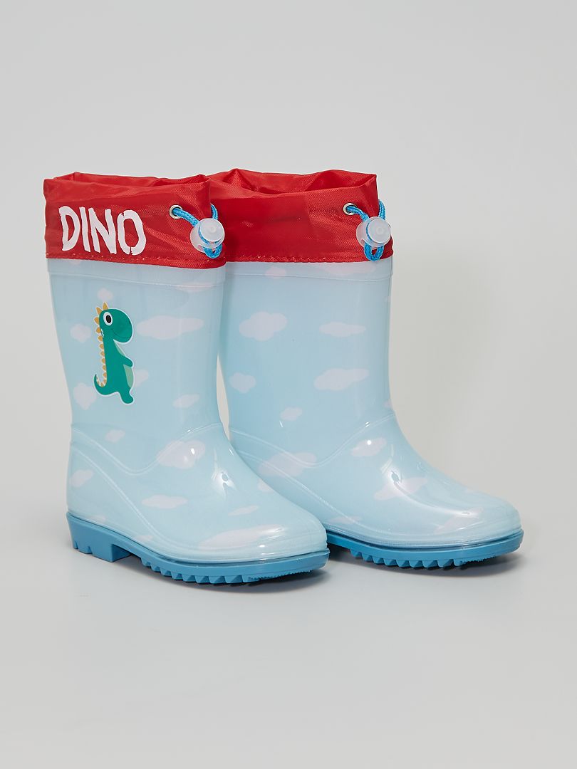 Bottes de pluie 'Dinosaure' bleu - Kiabi