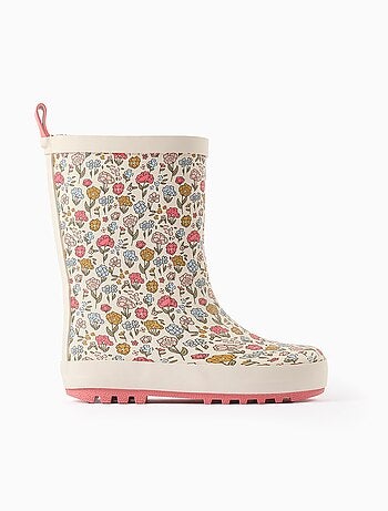 Bottes de Pluie en Caoutchouc à Motif Floral