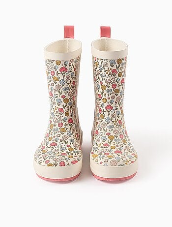 Bottes de Pluie en Caoutchouc à Motif Floral