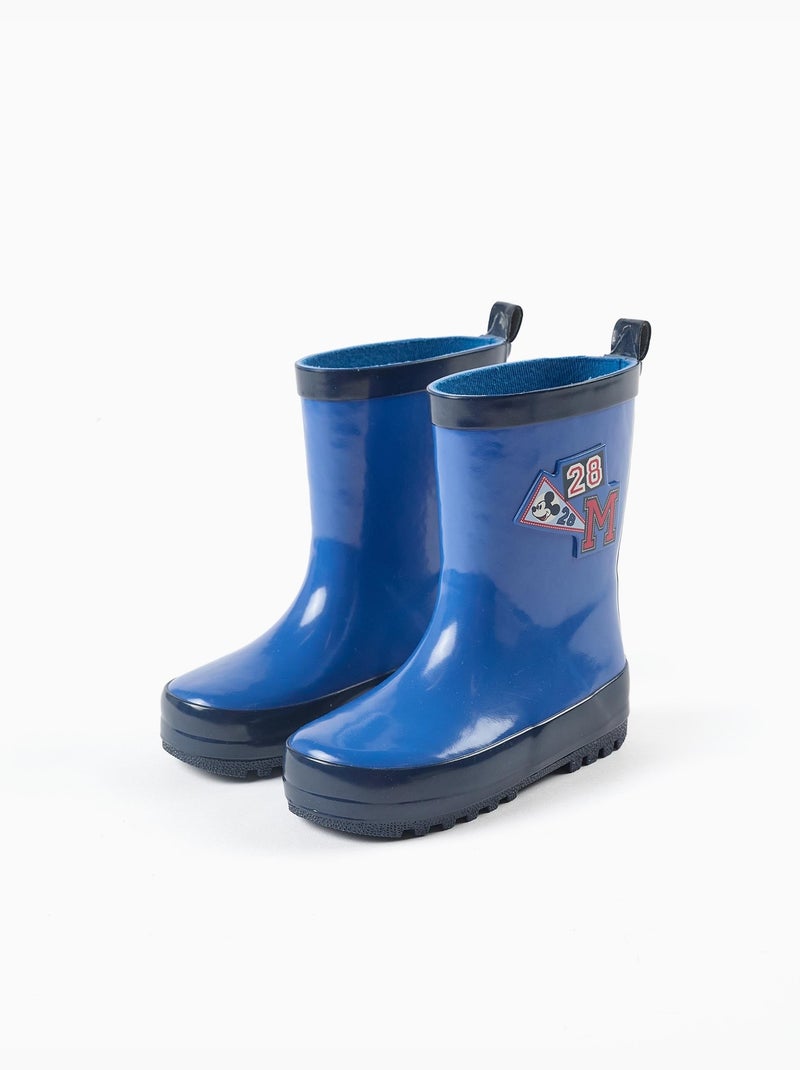 Bottes de pluie en caoutchouc avec imprimés Mickey Bleu Bleu - Kiabi