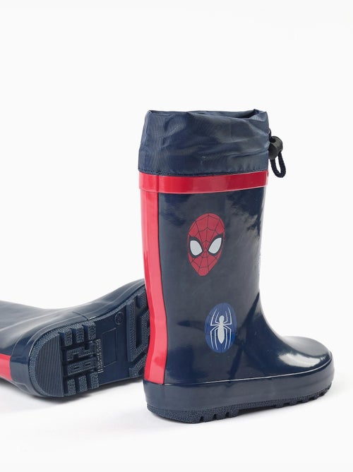 Bottes de pluie en caoutchouc avec imprimés spider-man - Kiabi