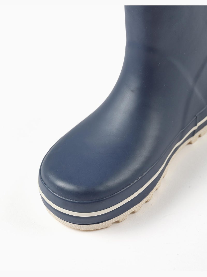 Bottes de pluie en caoutchouc avec semelle antidérapante Bleu Bleu - Kiabi