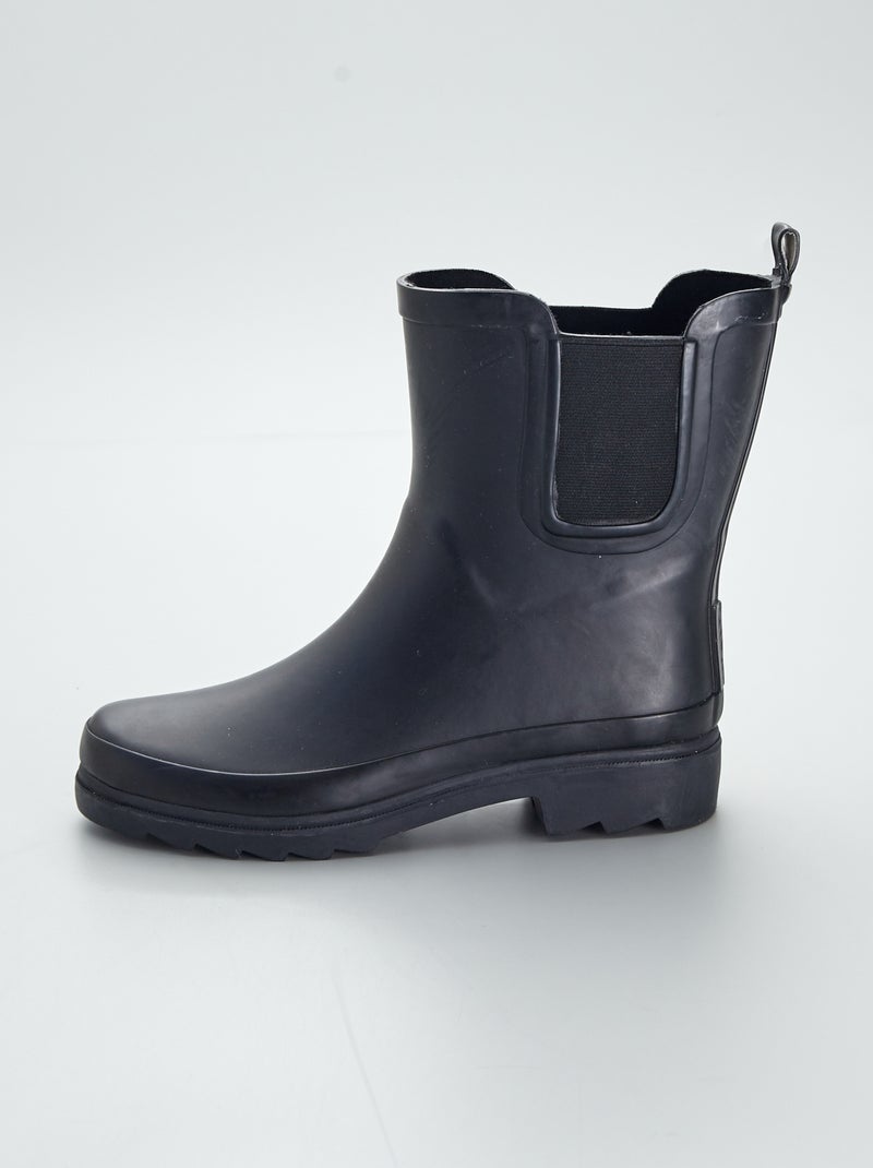 Bottes de pluie en caoutchouc noir - Kiabi