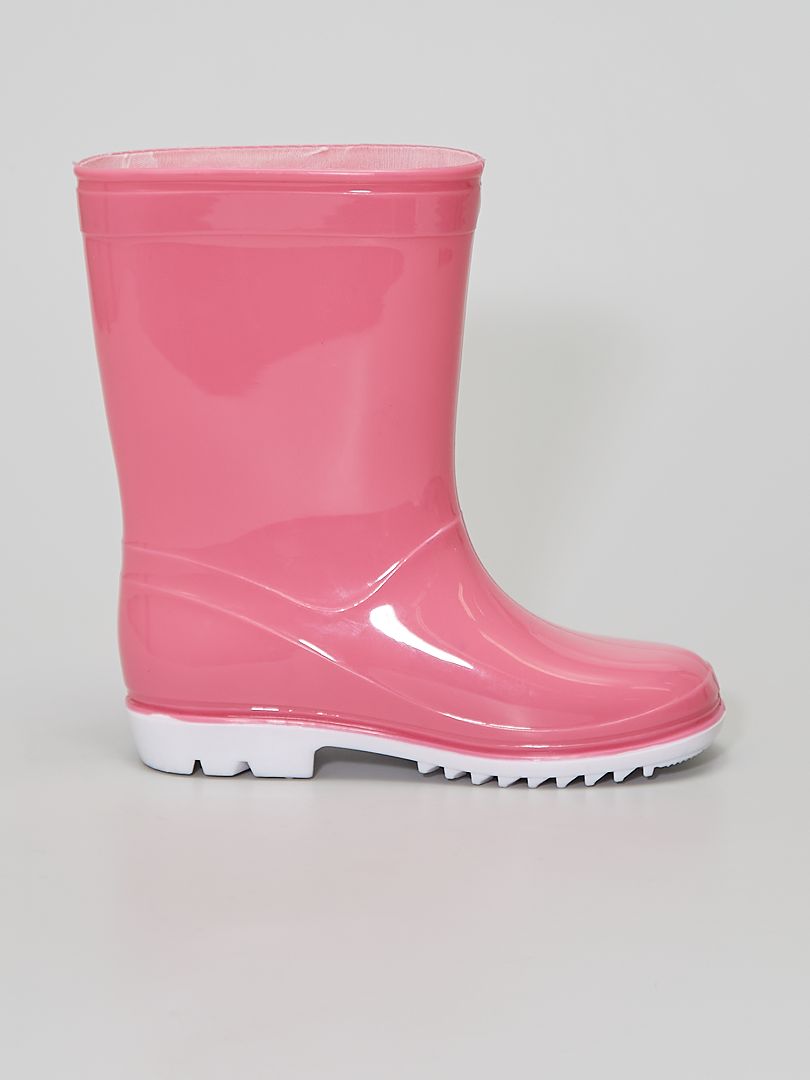 bottes caoutchouc rose