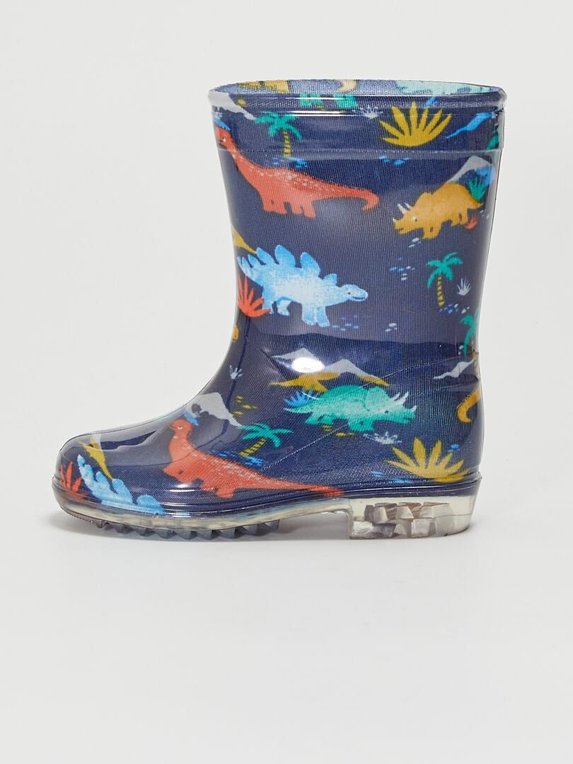 Bottes de pluie en PVC bleu navy - Kiabi