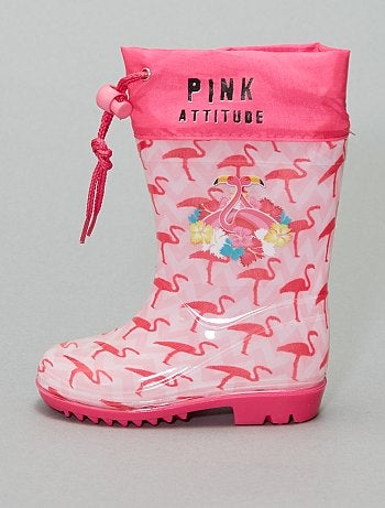 Bottes de pluie 'flamant rose'