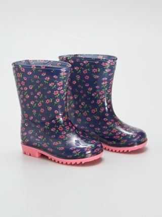 Bottes de pluie fleuries