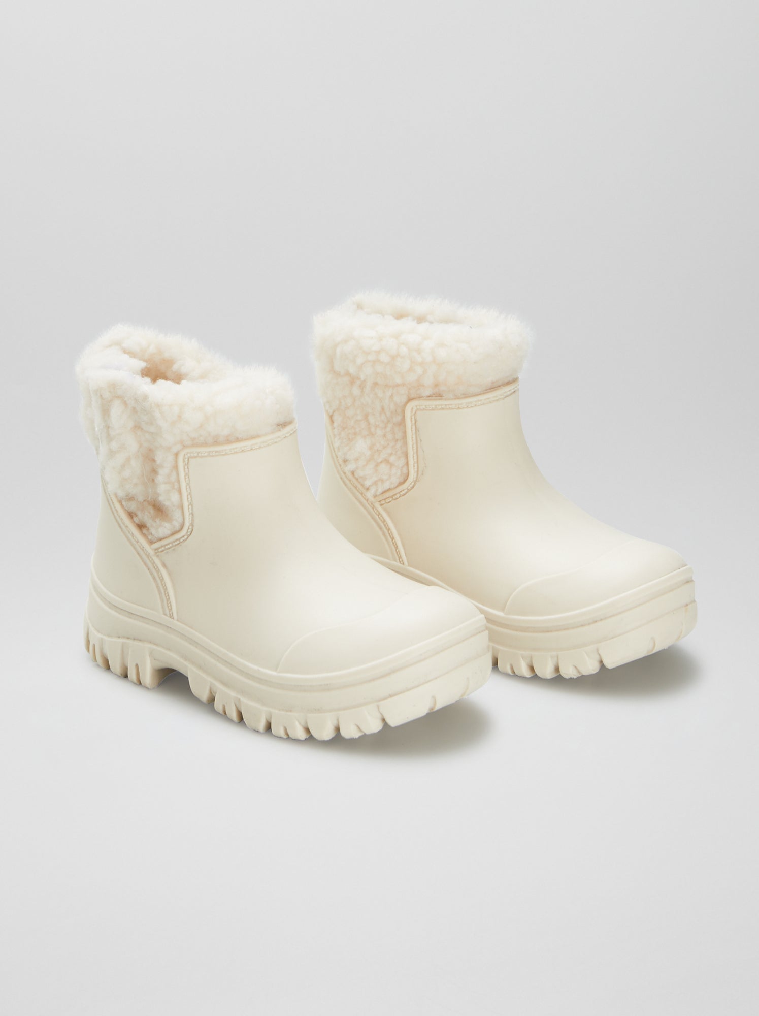 Bottes de pluie fourrees Blanc Kiabi 22.00