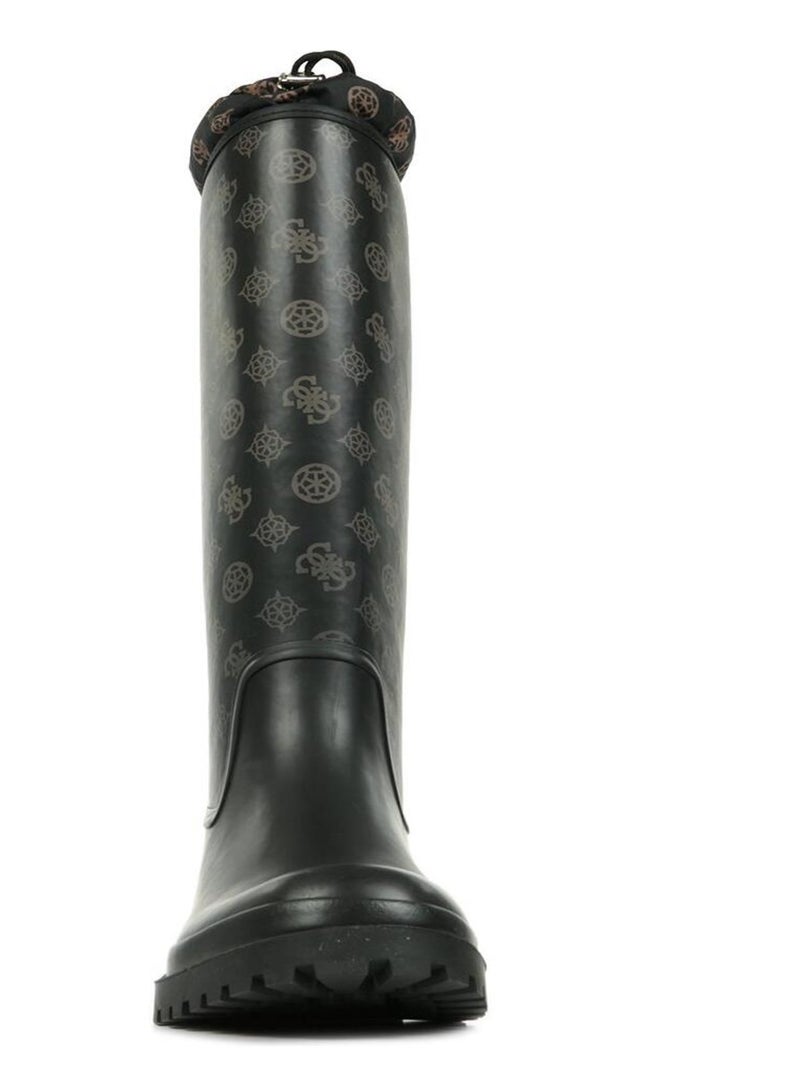 Bottes de pluie Guess Reisa Logo Marron - Kiabi