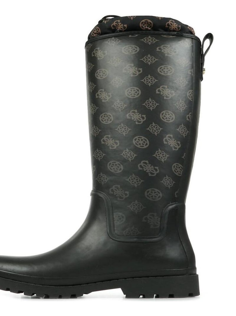 Bottes de pluie Guess Reisa Logo Marron - Kiabi