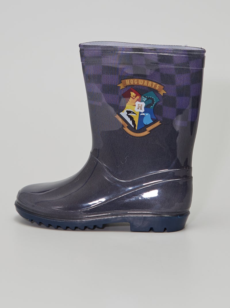 Bottes de pluie 'Hogwarts' 'Harry Potter' bleu - Kiabi