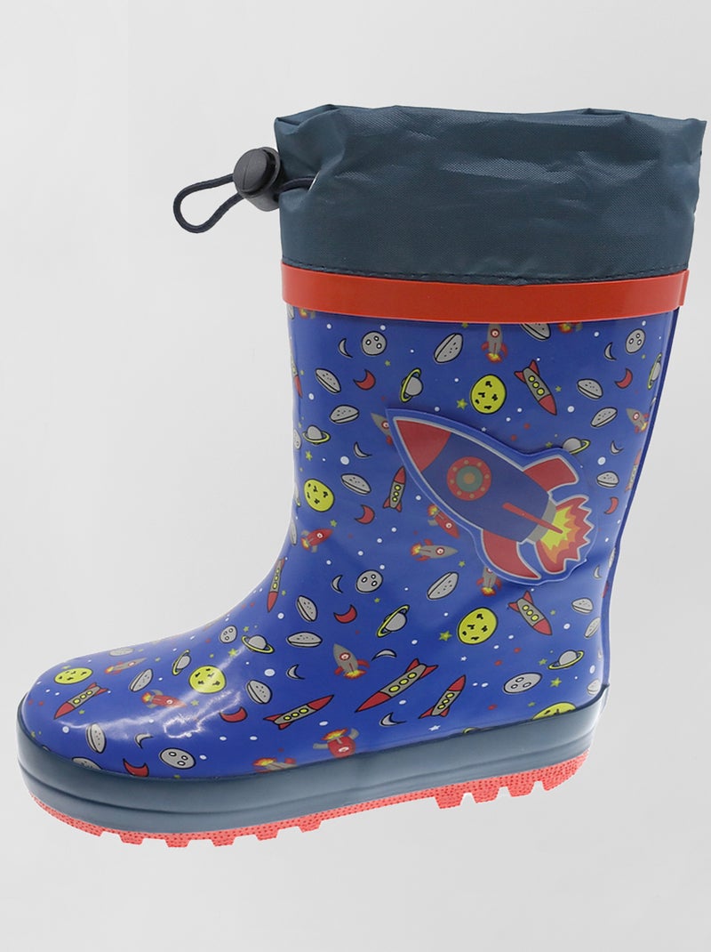 Bottes de pluie imprimé fantaisie Bleu marine - Kiabi