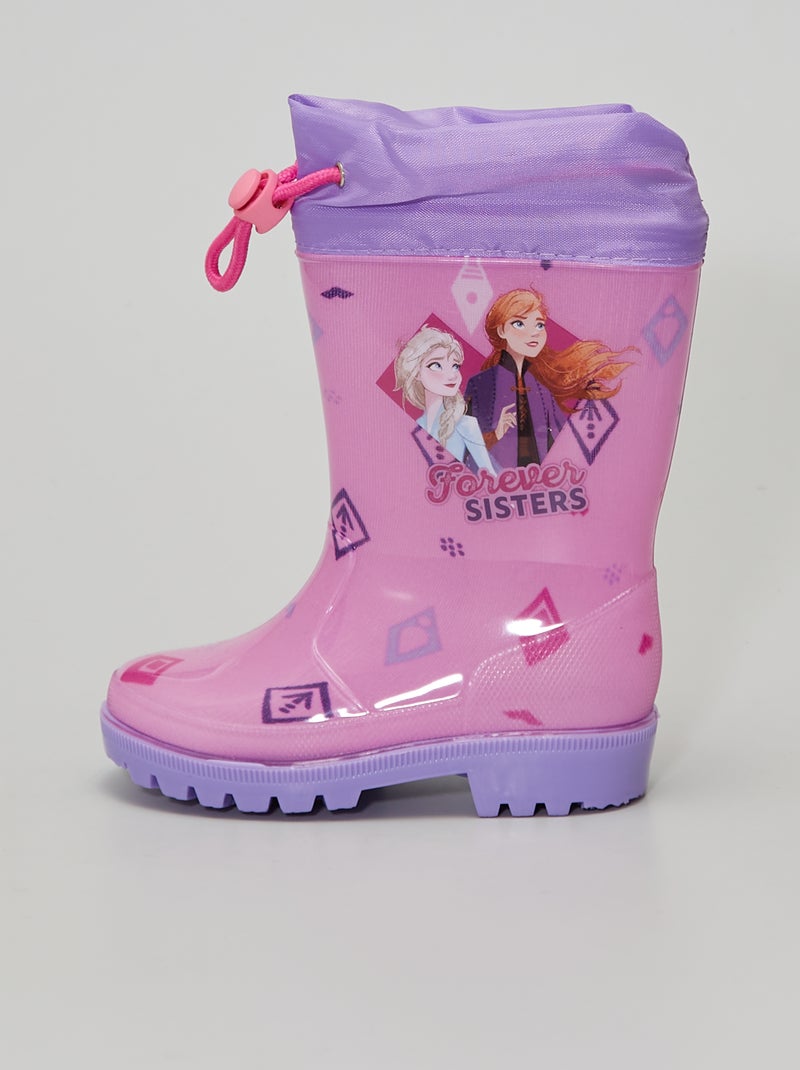 Bottes de pluie 'La Reine des Neiges' rose - Kiabi