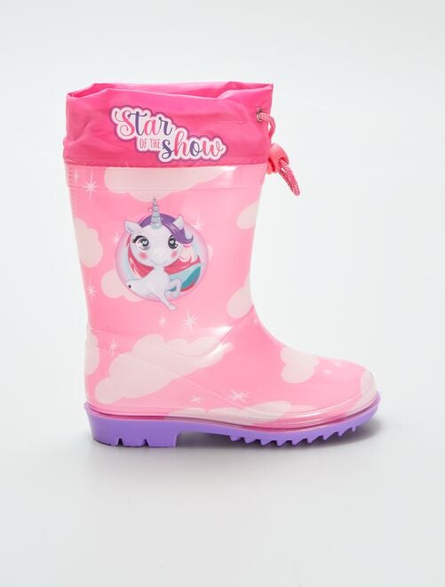 Botte de pluie fashion fille licorne