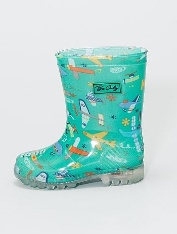 Bottes de pluie lumineuses imprimées 'avions'
