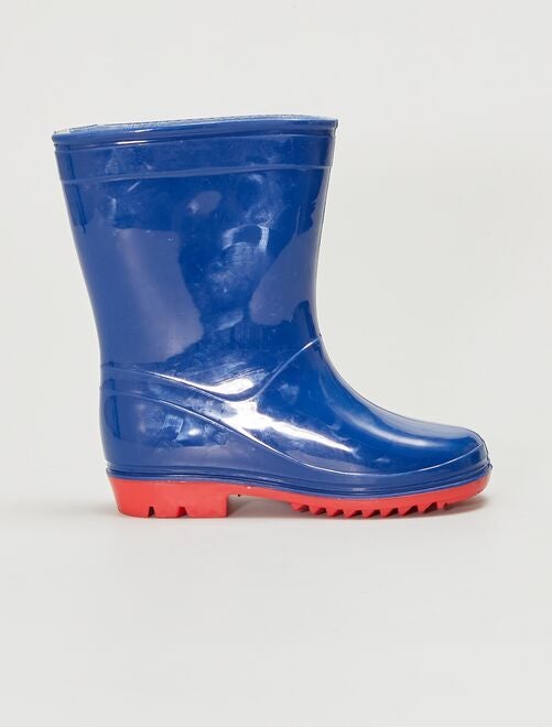 Beck Baustelle - Bottes De Pluie Garçon Motif Chantier, Résistantes Et Amusantes