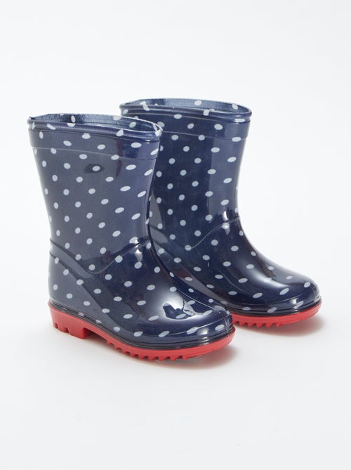 Bottes de pluie motif à pois - Kiabi