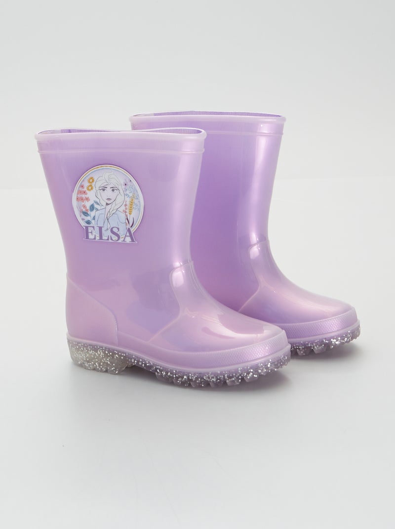 Bottes de pluie 'Reine des Neiges' Violet - Kiabi