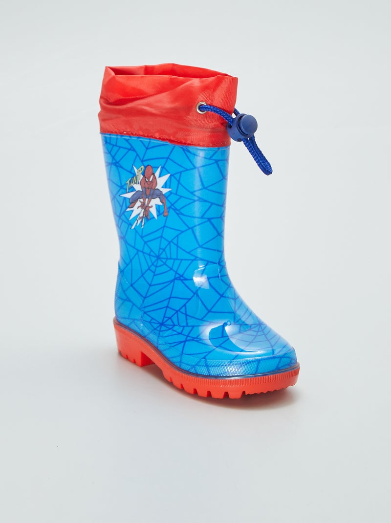 Bottes de pluie 'Spider-man' bleu - Kiabi