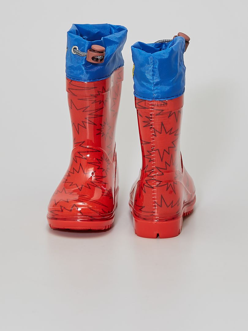 botte de pluie garcon spiderman