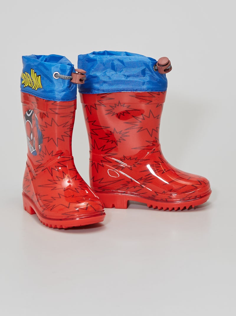 Bottes de pluie 'Spider-Man' rouge - Kiabi