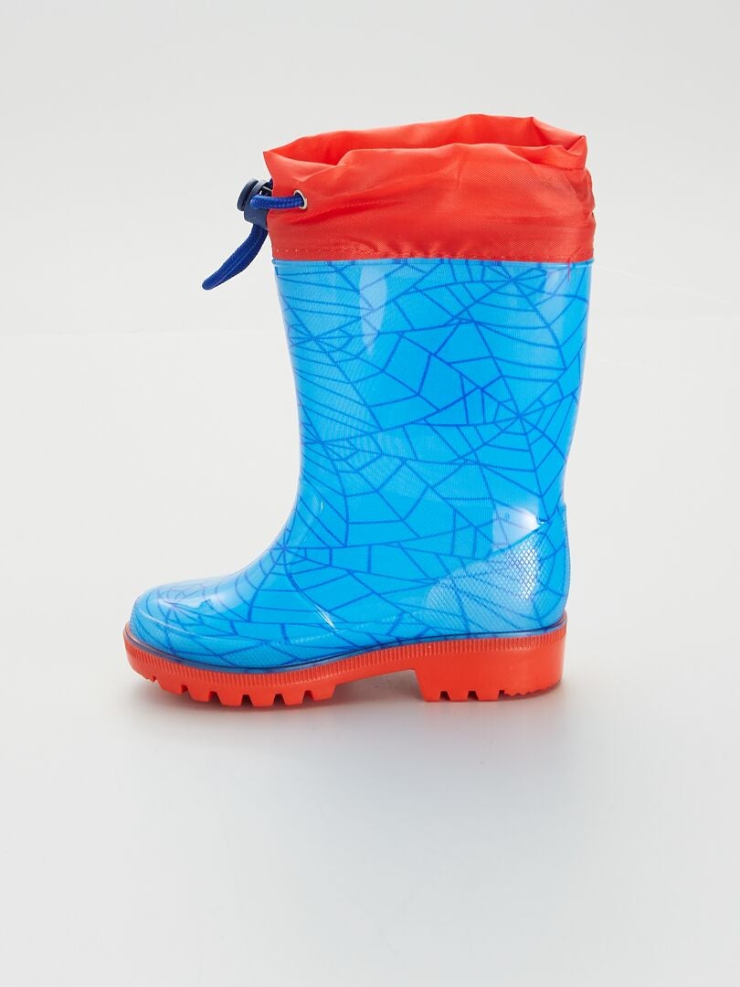 Bottes de pluie 'Spiderman' bleu - Kiabi