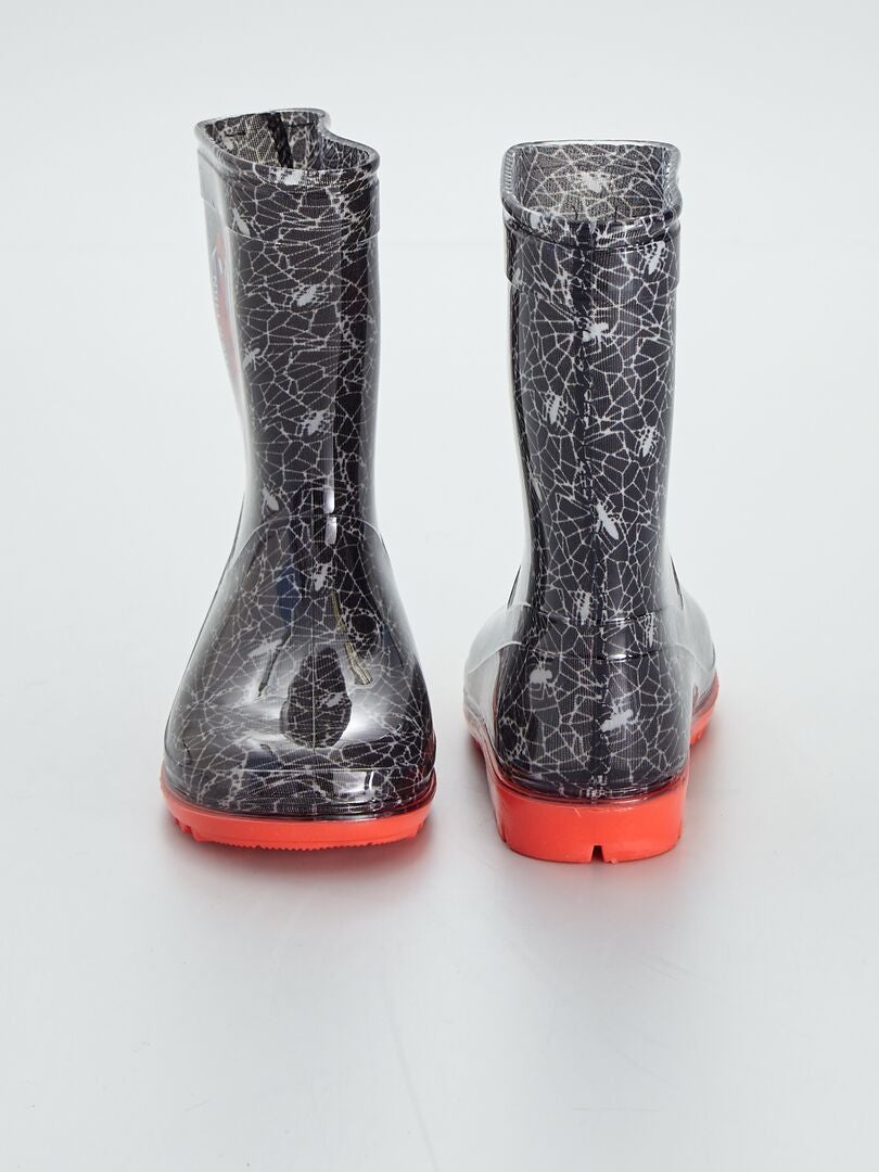 Bottes de pluie 'Spiderman' Noir - Kiabi