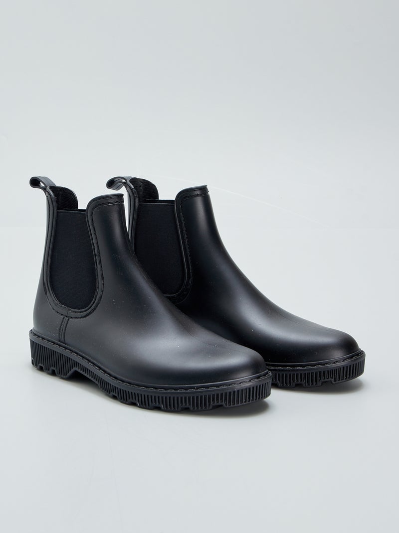 Bottes de pluie style chelsea noir - Kiabi