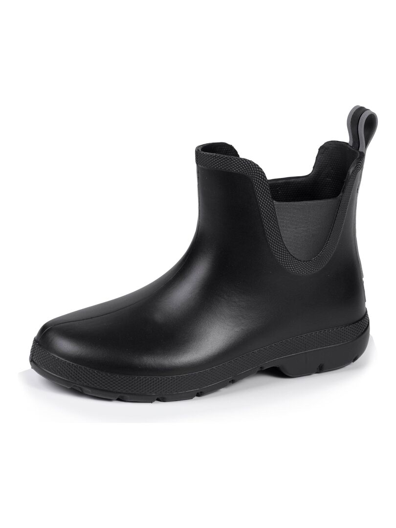 Bottes de pluie ultra confortables (technologie everywear™ ), courtes, faciles à enfiler Noir - Kiabi