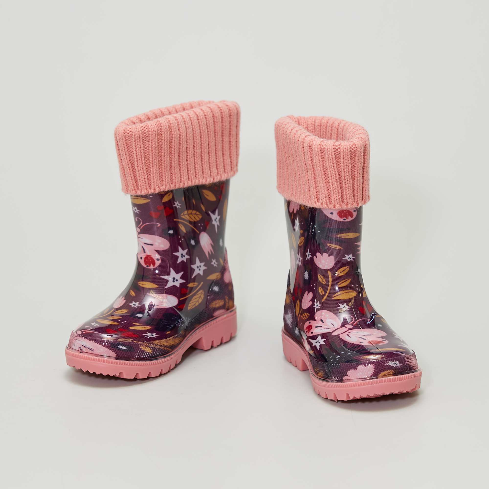 bottes de pluie rose femme