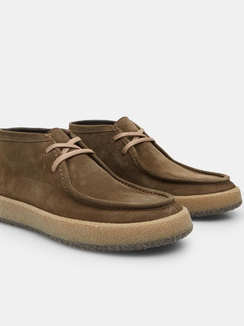Bottes de travail en daim BATA Taupe - Kiabi