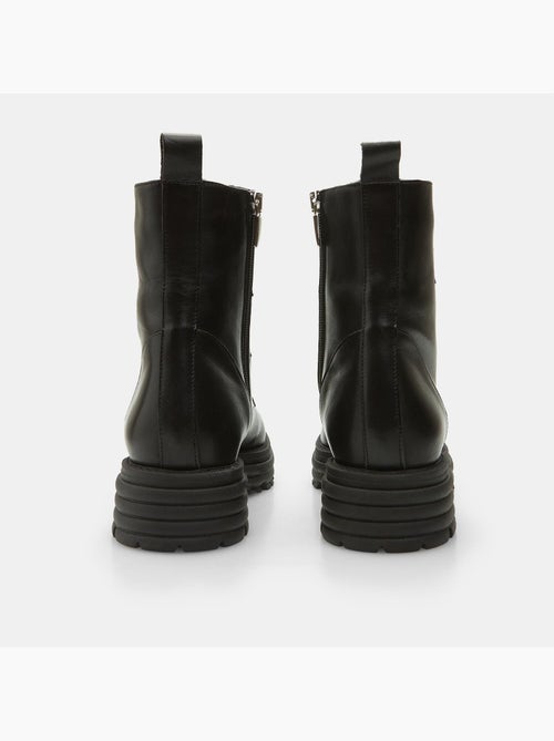 Bottes de type militaire en cuir  BATA - Kiabi