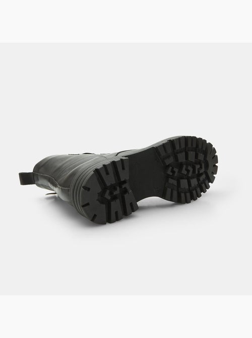 Bottes de type militaire en cuir  BATA - Kiabi