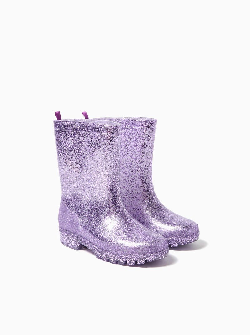 Bottes en caoutchouc à paillettes, MO Fashion Violet - Kiabi