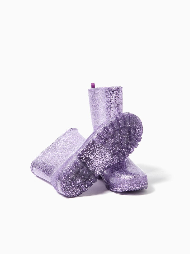 Bottes en caoutchouc à paillettes, MO Fashion Violet - Kiabi