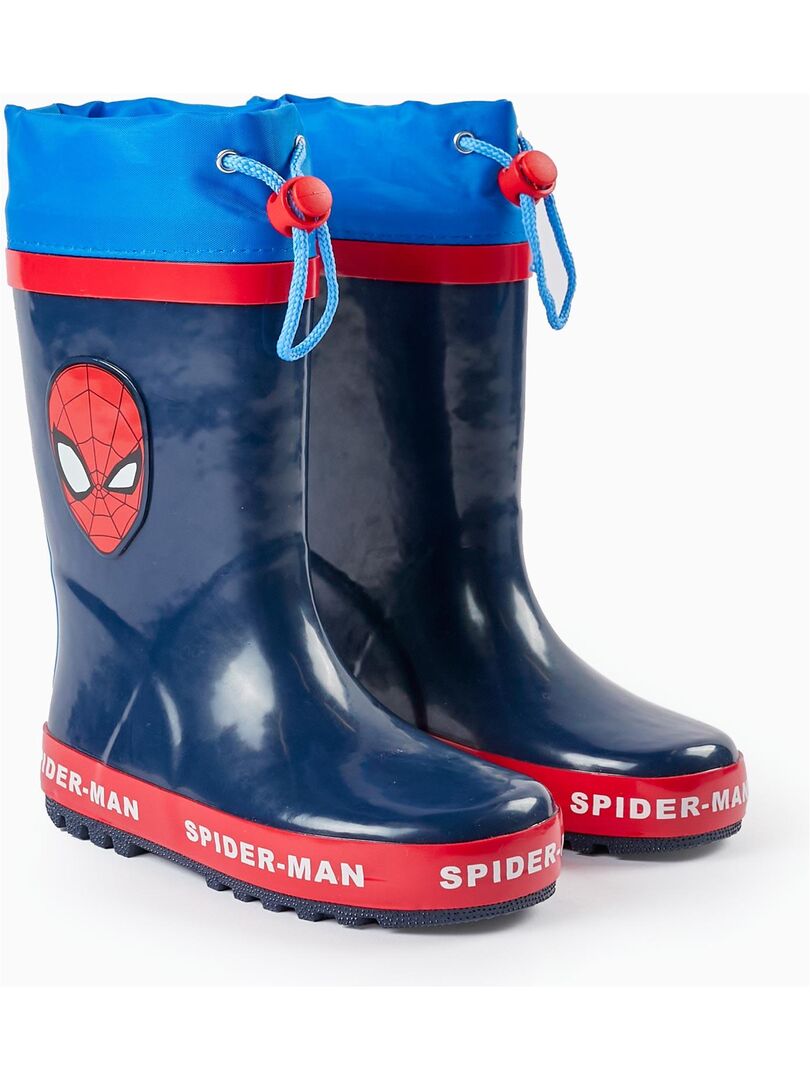 Bottes en Caoutchouc pour Garçon 'Homme-Araignée' MARVEL SPIDERMAN - Bleu  foncé - Kiabi - 24.99€