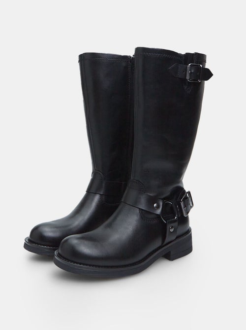 Bottes en cuir avec boucles BATA - Kiabi