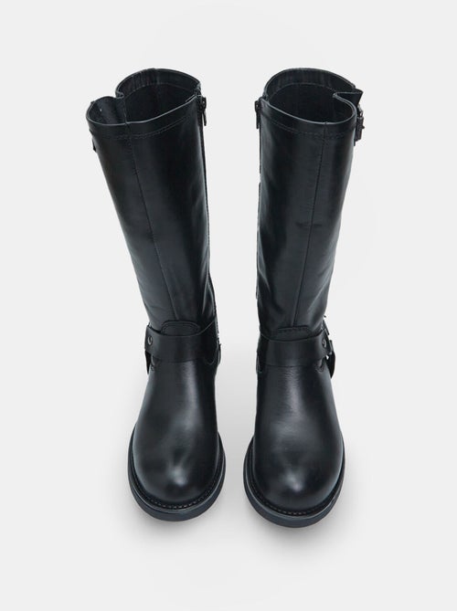 Bottes en cuir avec boucles BATA - Kiabi