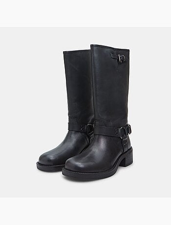 Bottes en cuir avec détail boucle BATA