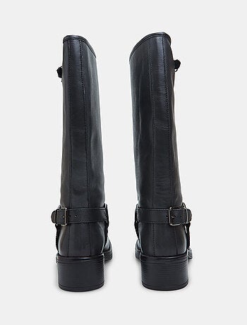 Bottes en cuir avec détail boucle BATA