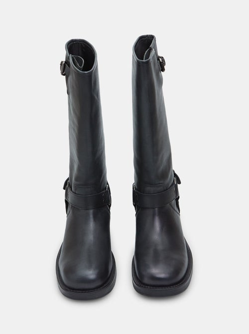 Bottes en cuir avec détail boucle BATA - Kiabi