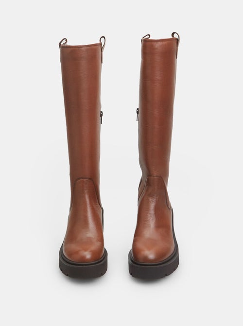 Bottes en cuir avec semelle crantée BATA - Kiabi